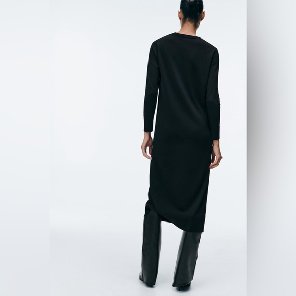 ZARA LONG KNIT DRESS - Picture 3 of 10